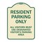 Signmission Parking Resident Parking Only All Visitors Must Use Designated Visitors Parking Area, TG-1824-23357 A-DES-TG-1824-23357 - alternate 1